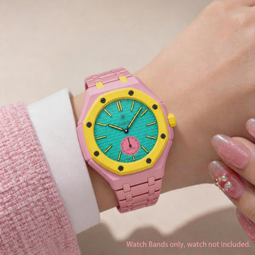 SciroccoLabs Bio-Ceramic Watch Strap in Pink — Compatible with Swatch × AP Royal Pop | 8 Colors