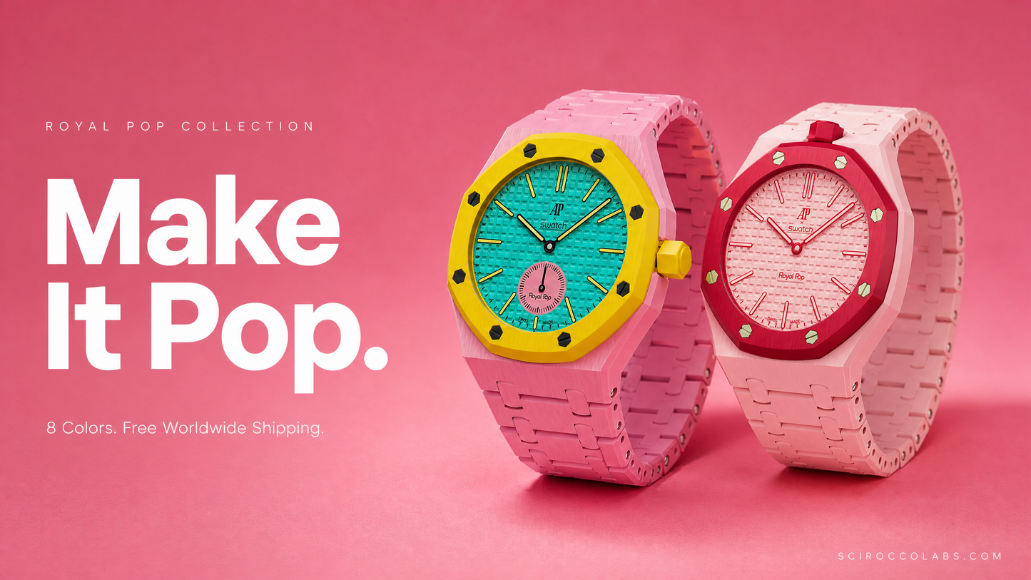 Royal Pop Ceramica Strap — Raspberry Pink | Bioceramic Band for Swatch × AP Royal Pop - Swatch x AP Royal Pop Strap - Default Title