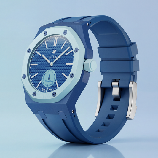Royal Pop Hybrid Strap — Lapis | TPU Strap x Ceramic Case | Band for Swatch × AP Royal Pop - Swatch x AP Royal Pop Strap - Default Title