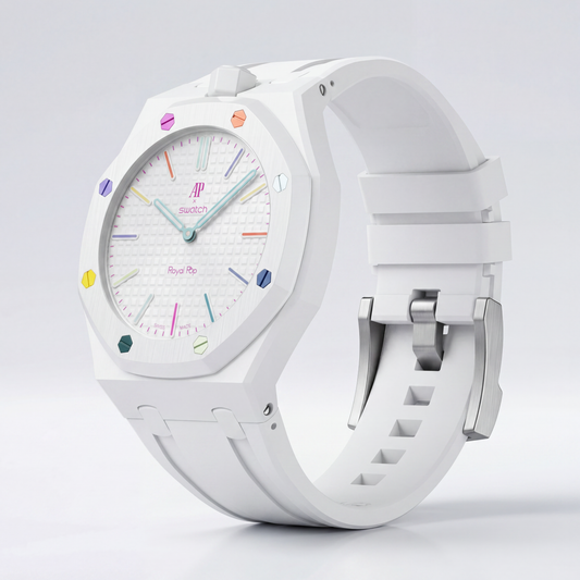 Royal Pop Hybrid Strap — Opal | Ceramic-TPU Band for Swatch × AP Royal Pop - Swatch x AP Royal Pop Strap - Default Title