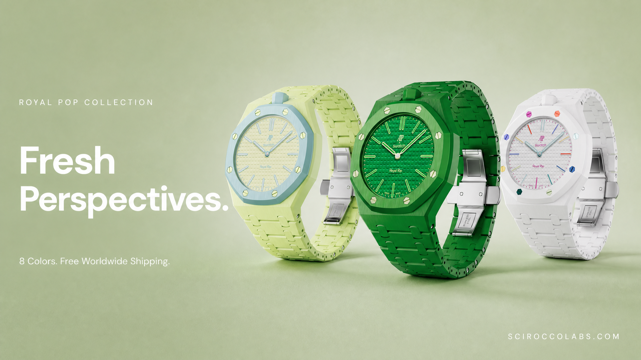 Royal Pop Ceramica Strap — Forest Green | Bioceramic Band for Swatch × AP Royal Pop - Swatch x AP Royal Pop Strap - Default Title