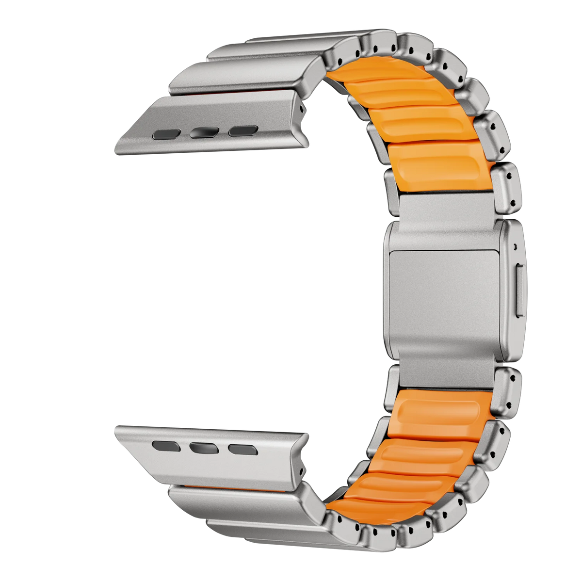Magnetic Titanium Rubber Watch Strap for Apple Watch