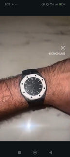 Royal Pop Strap — Carbon Black | Bioceramic Band for Swatch × AP Royal Pop
