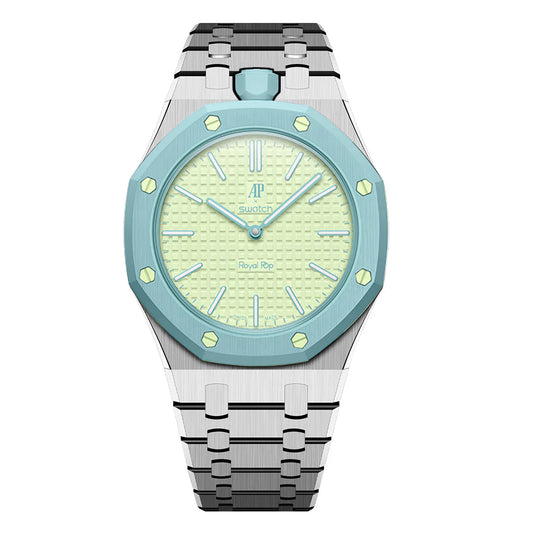 Royal Pop Stainless Steel Strap — Crown at 12 | Swatch × AP Compatible - Swatch x AP Royal Pop Strap - Default Title