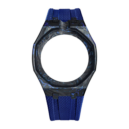 Royal Pop Fluorine Strap — Forest Green 12 PM | Fluorine Strap × Carbon Fiber Case | Band for Swatch × AP Royal Pop
