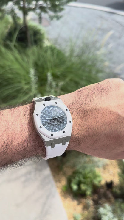 Royal Pop Steel Hybrid — Opal White | Made for Swatch × AP Royal Pop