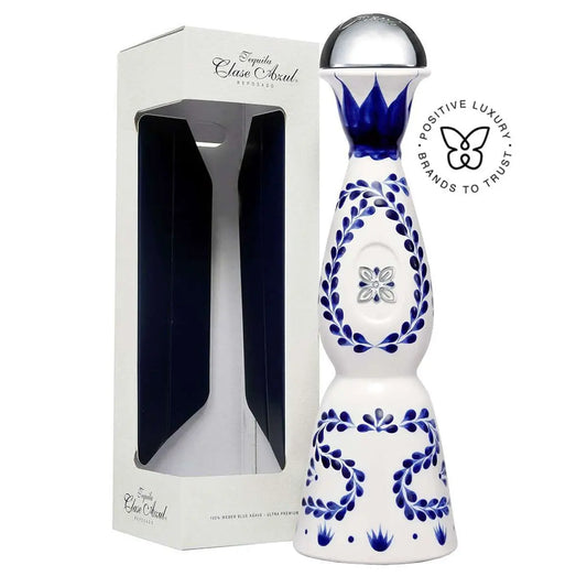 Clase Azul Reposado Tequila 0.7L – 100% Agave - 40% Vol. - verzierte Premium Keramikflasche - Swatch x AP Royal Pop Strap - Default Title
