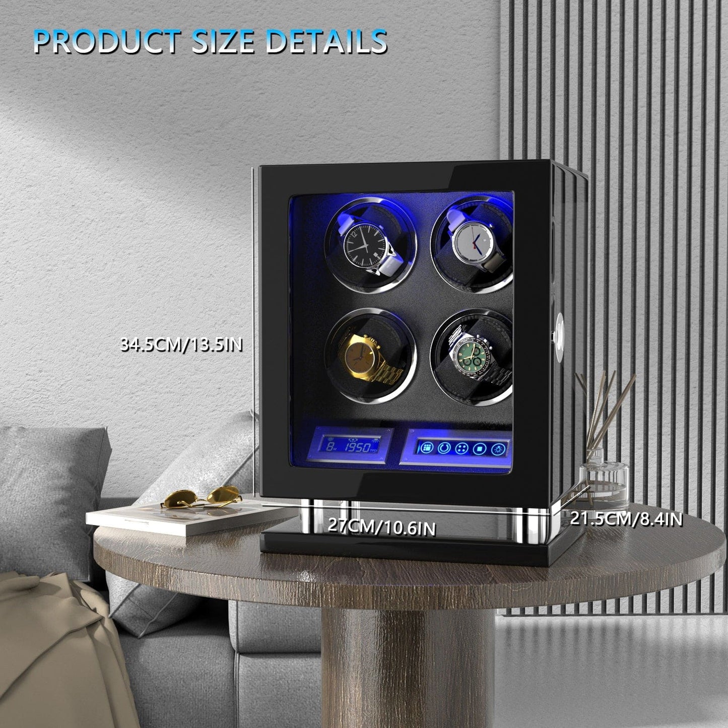 Genius Serie - 4 Slot Uhrenbeweger - Swatch x AP Royal Pop Strap - 4 Slot / Schwarz